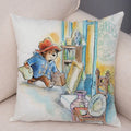 Axyaa Cartoon Bear Cushion Cover - Cute Animal Pillowcase for Sofa and Children's Room