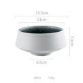 Axyaa High Foot Ceramic Soup Bowl Dessert Pasta Salad Snack Household Specialty Tableware