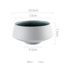 Axyaa High Foot Ceramic Soup Bowl Dessert Pasta Salad Snack Household Specialty Tableware