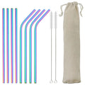 Axyaa Stainless Steel Straw Set - Colorful, High Quality, Reusable Straw