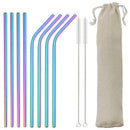 Axyaa Stainless Steel Straw Set - Colorful, High Quality, Reusable Straw