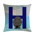 Axyaa Animal Print Linen Pillowcase Set