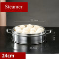 Axyaa Stainless Steel Steamer Tray with Cover - Double Ear Dumpling Rack
