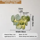 Axyaa Green Crystal LED Chandelier for Home Decor.