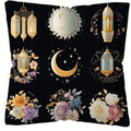Axyaa Ramadan Floral Crescent Moon Fasting Lamp Pillowcase