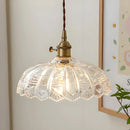 Axyaa Vintage Brass Glass Pendant Light for Kitchen Dining Bedroom