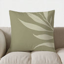 Axyaa Green & White Flower Pattern Pillow Cover for Sofa, Bedroom, Car