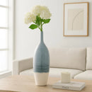 Axyaa Two Tone Ceramic Bottle Vase - Stylish Home Decor Accent