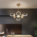 Axyaa Modern Nordic Gold Chandelier: Creative Dining Room & Bar Fixture