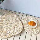 Axyaa Oval Straw Woven Table Mat, Insulation Placemat & Anti-Scalding Mat