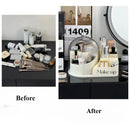 Axyaa Rotating Makeup Organizer for Desktop with Transparent Dustproof Design