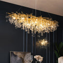 Axyaa Golden Branch Crystal Chandelier for Luxurious Living and Hospitality