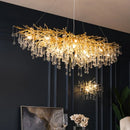 Axyaa Golden Branch Crystal Chandelier for Elegant Living Spaces