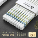 Axyaa Ceramic Chopsticks: Antibacterial, Non-slip, Easy to Clean Tableware