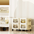 Axyaa Multi-Layer Rolling Storage Cart with Drawers, Mobile Organizer for Home and Office
