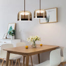 Axyaa Modern Glass Pendant Lamp LED Hanging Light for Dining Room & Bedroom