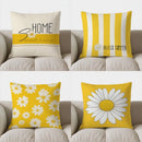Axyaa Daisy Pattern Pillow Cover - Ideal for Sofa, Bedroom, Car