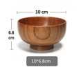 Axyaa Wooden Soup Bowl: Natural Salad Noodles Rice Bowls Home Kitchen Tableware