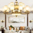Axyaa Jade Chandelier: Elegant Living Room Lighting for Duplex Villas