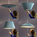 Axyaa Pleated Fabric Umbrella Chandelier LED - Modern Living Room Pendant Lights