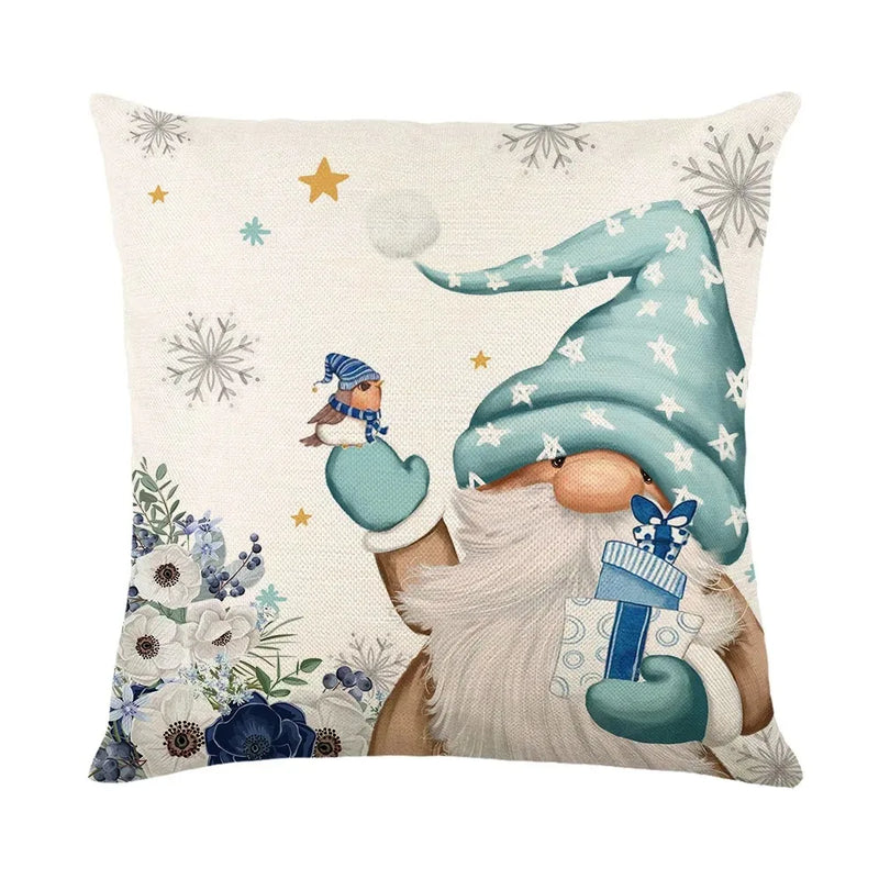 Merry Christmas Pillow Cover Set with Festive Prints - Axyaa