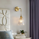 Axyaa Brass Glass Sconce Lamp for Nordic Minimalism LED Wall Lights