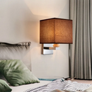 Axyaa American Classic Bedhead Fabric Wall Lamp LED for Indoor Study Bedroom
