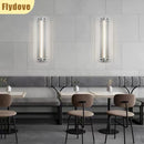 Axyaa Stainless Steel Glass Wall Lamp: Bauhaus LED Decorative Lighting for Bedroom, Dining Hall, Corridor