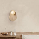 Axyaa Yellow Stone Glass LED Wall Sconce Modern Nordic Art Decor Bedroom Lamp