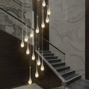 Axyaa Crystal Chandelier: Modern LED Staircase & Living Room Decor Lighting