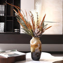 Axyaa Gradient Glass Vase with Irregular Flowers Home Decoration Arrangement
