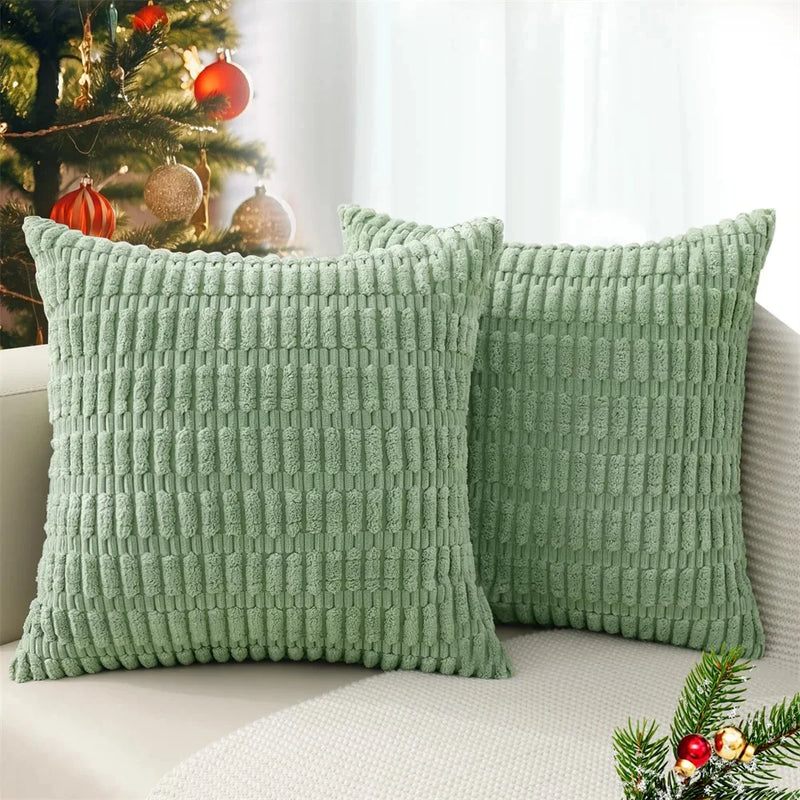 Axyaa Corduroy Striped Pillow Covers - Boho Home Decor