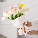 Axyaa Flower Bud Ceramic Vase Set - Aesthetic Room Decor & Table Centerpiece