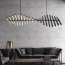 Axyaa Fishbone Living Room Chandelier Modern Light Luxury Home Decor