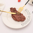 Axyaa Black Gold Stainless Steel Dinnerware Set for Dining & Events