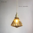 Axyaa Brass Pumpkin LED Pendant Light for Bedroom | Modern Japanese Design