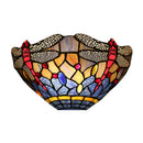 Axyaa Dragonfly Tiffany Stained Glass Wall Lamp for Elegant Lighting