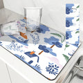 Axyaa Cartoon Building Kitchen Drying Mat
