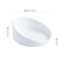 Axyaa White Ceramic Dessert Plate Set for Molecular Cuisine and Snacks