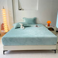 Axyaa Flannel Fitted Sheet, Soft Fleece Mattress Cover for Home & Hotel