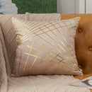 Luxury Gold-Embossed Velvet Throw Pillowcase by Axyaa - Elegant Home Decor Solution