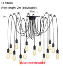 Axyaa Black Spider Chandelier: Vintage Industrial Pendant Light for Farmhouse Dining Room