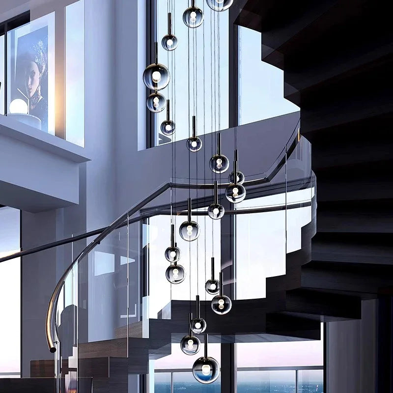 Axyaa Nordic Spherical Pendant Chandelier for Indoor Lighting in Dining Room