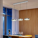 Axyaa Modern Round Black Silver Chandelier for Dining Room & Kitchen