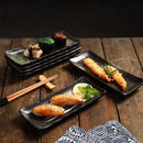 Axyaa Ceramic Sushi Dessert Plate, 8 inch Square Flat Commercial Serving Dish
