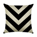 Axyaa Abstract Geometry Linen Pillowcase 45*45cm Square Home Sofa Decor Cover