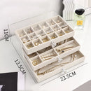 Axyaa Stackable Velvet Jewelry Organizer Display Tray for Earrings, Necklaces, Bracelets
