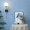 Nordic Golden Chrome Glass Ball Wall Lamps by Axyaa