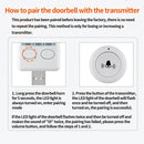 Wireless Doorbell Set with 30 Ringtongs by Axyaa