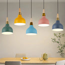 Axyaa Nordic Wood Handle Chandelier Pendant Light